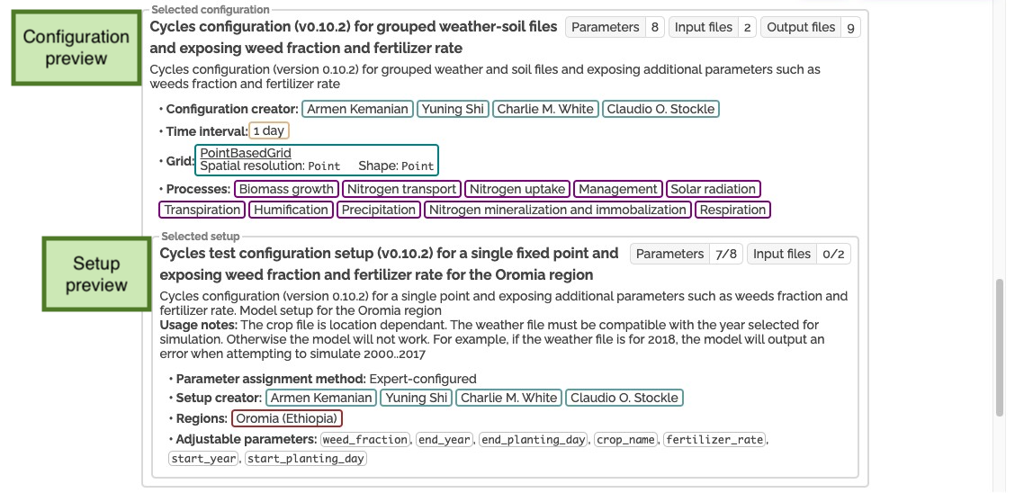 Overview config and setup