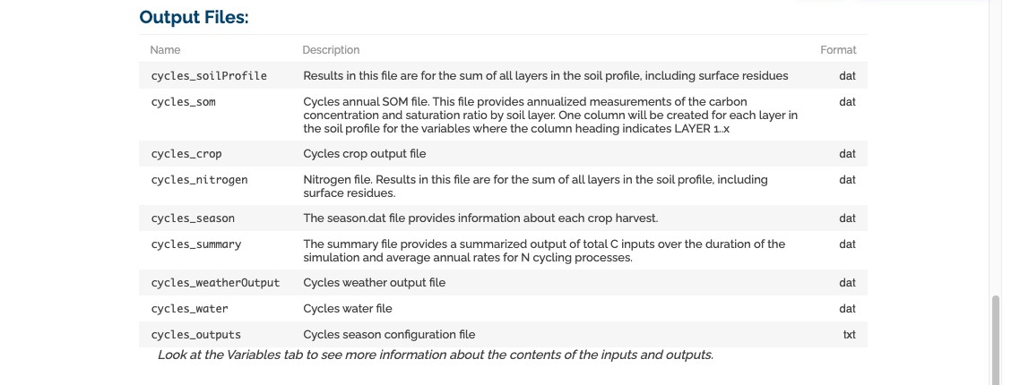 IO Tab - Output Files